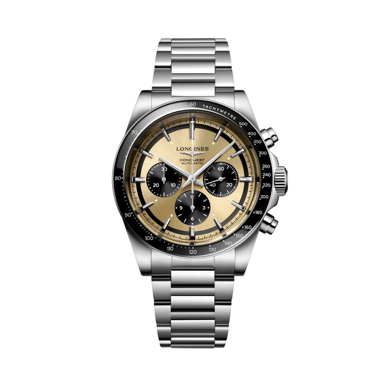 Conquest Chronograph 42mm Mens Watch Brown, , hi-res