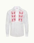 Ridley Bib Chainstitch Embroidery White