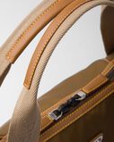 Re-Nylon and leather duffel bag, , hi-res