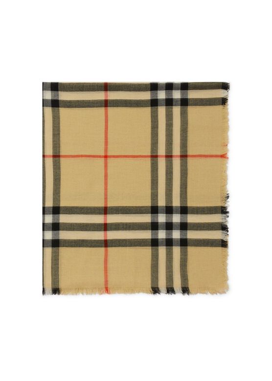 Check Wool Scarf, , hi-res
