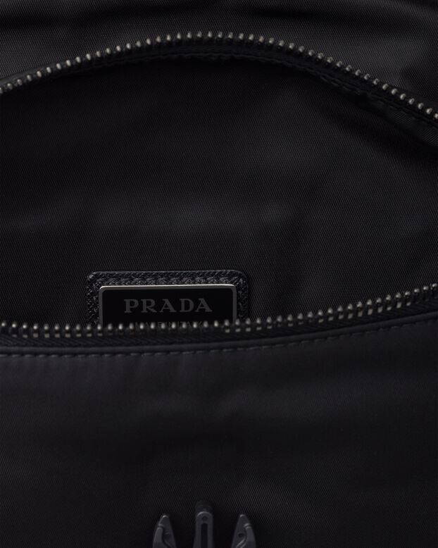 Re-Nylon and Saffiano leather shoulder bag, , hi-res