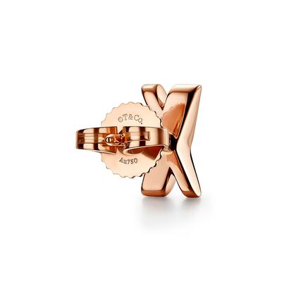 Atlas&reg; X Earrings in Rose Gold with Diamonds, , hi-res