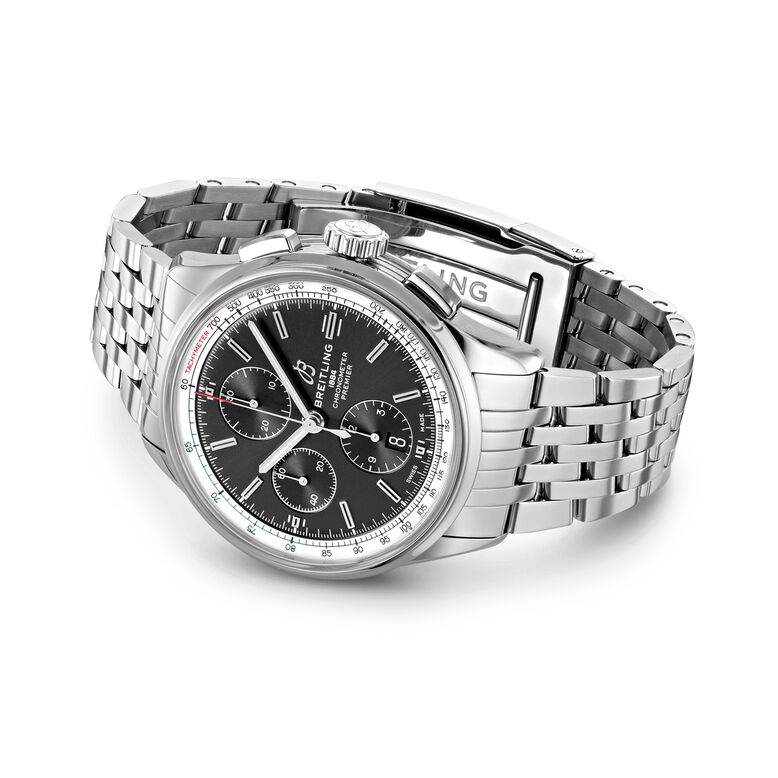 Premier Chronograph 42 Stainless Steel Watch, , hi-res