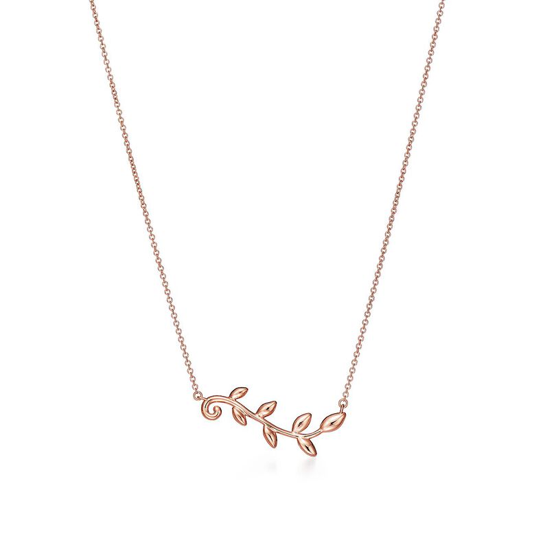 Paloma Picasso&reg; Olive Leaf vine pendant in 18k rose gold., , hi-res
