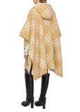 Reversible Check Wool Cape, , hi-res