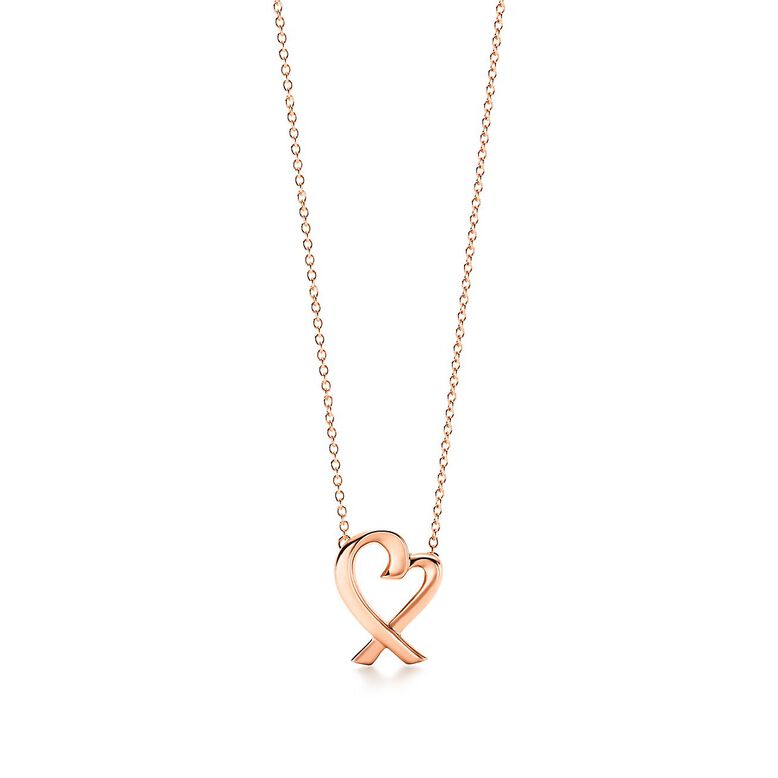 Paloma Picasso&reg; Loving Heart pendant in 18k rose gold, small. - Size Small, , hi-res
