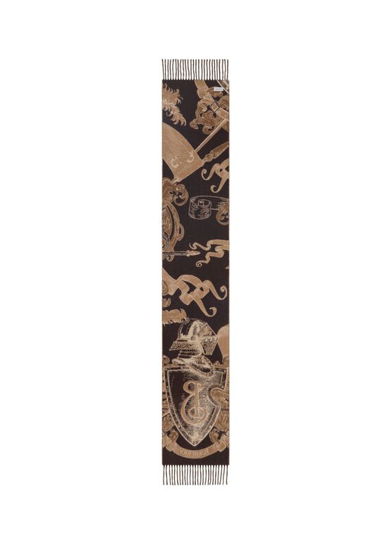 Etched Knight Cashmere Scarf, , hi-res
