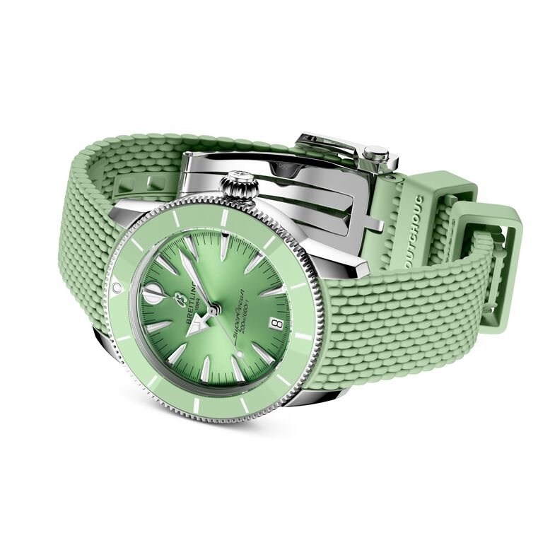 Superocean Heritage Automatic 36mm Unisex Watch Green Rubber, , hi-res