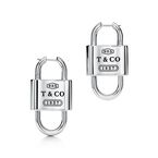 Tiffany 1837™ Large Double Lock Drop Earrings in Sterling Silver