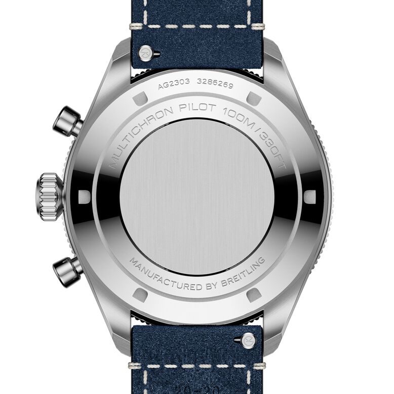 Multichron Pilot Chronograph Automatic 42mm Unisex Watch Blue Dial Fabric, , hi-res