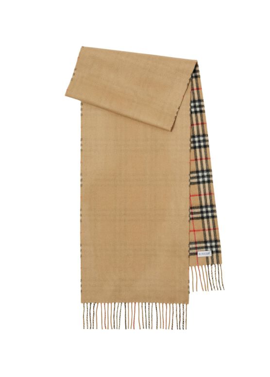 Reversible Check Cashmere Scarf, , hi-res