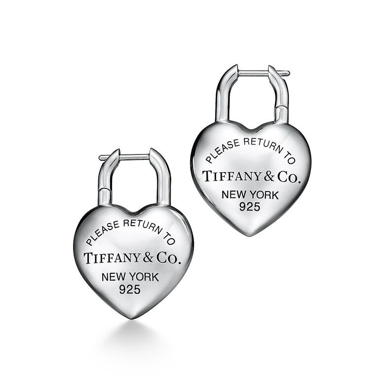 Return to Tiffany&trade; Full Heart Earrings in Sterling Silver, , hi-res