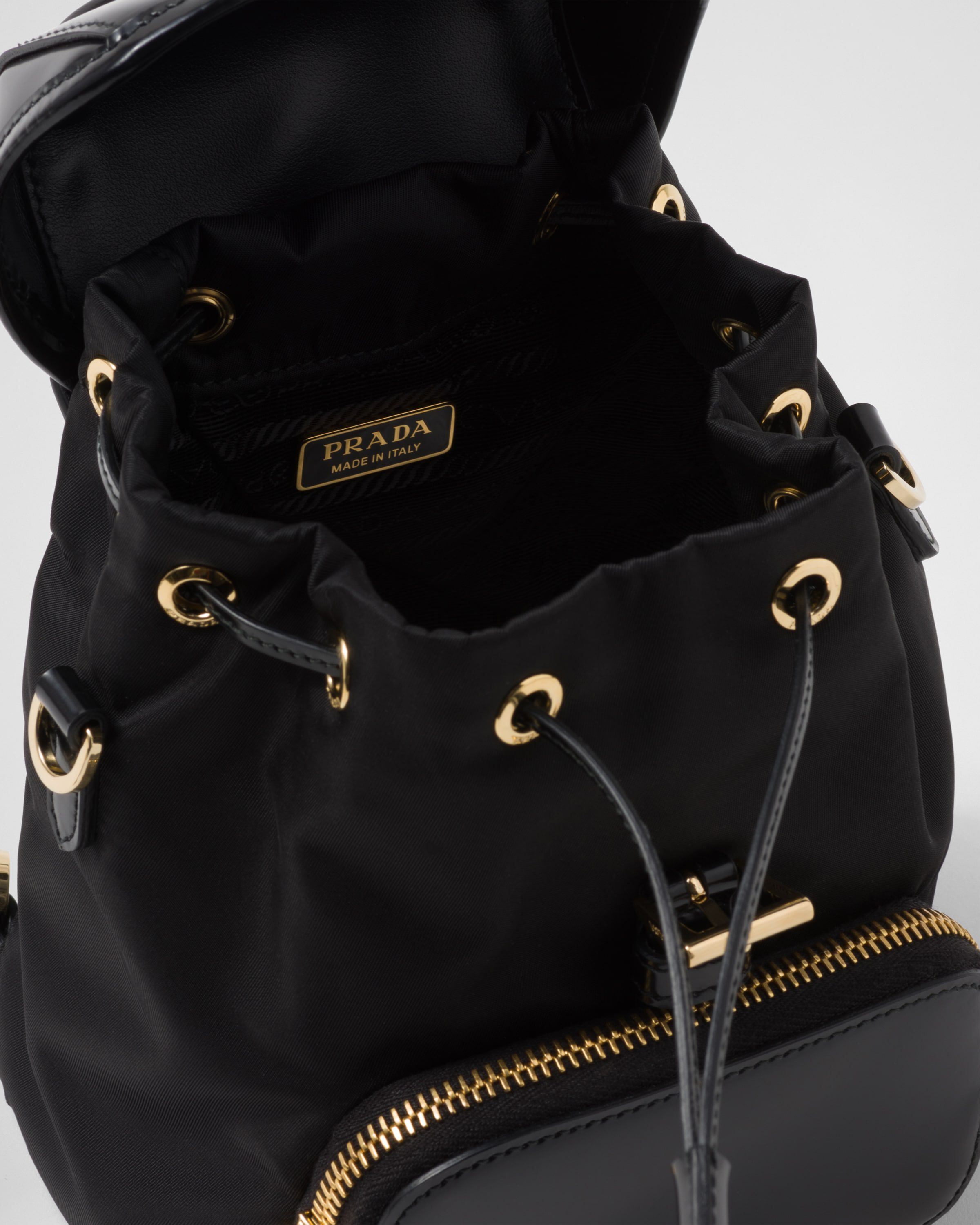 Prada Small Re Nylon and brushed leather backpack Backpack Heathrow Reserve Collect