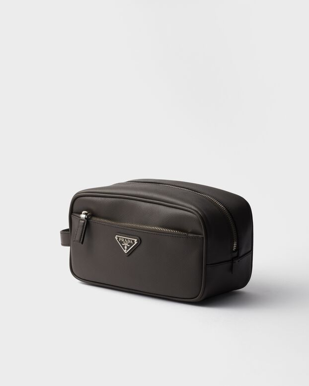 Saffiano leather travel pouch, , hi-res