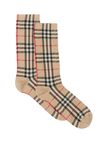Vintage Check Intarsia Cotton Cashmere Blend Socks, , hi-res