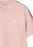 Check Trim Cotton T-shirt, , hi-res