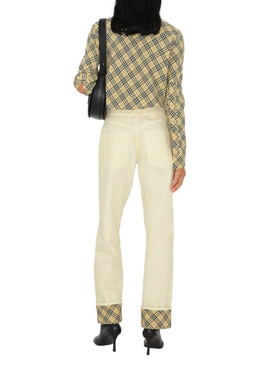 Slim Fit Check Cotton Shirt, , hi-res