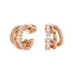 Hyperbola Rose Gold Hoop Earrings - White Rose Gold