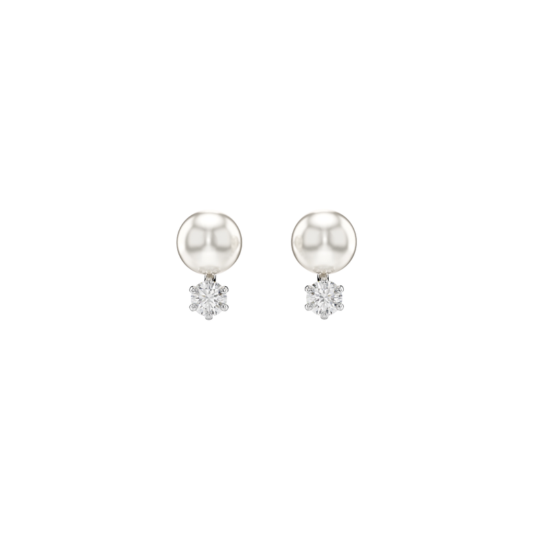 Matrix Stunning Pierced Studs - White Rhs, , hi-res