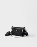 Re-Nylon and Saffiano leather mini shoulder bag, , hi-res