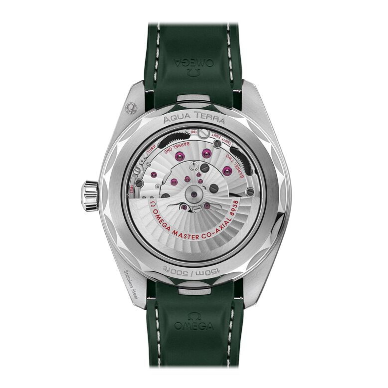 Seamaster Aqua Terra 150m Co Axial Master Chronometer GMT Worldtimer 43mm Mens Watch Green Rubber, , hi-res