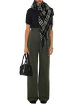 Check Wool Cashmere Cape, , hi-res