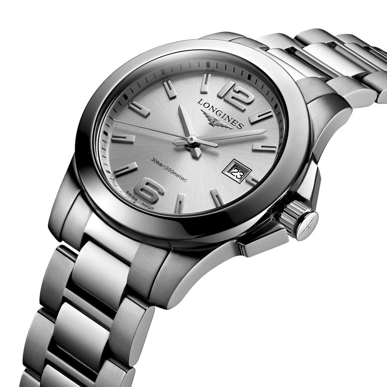 Conquest 29.5mm Ladies Watch Sunray Silver, , hi-res