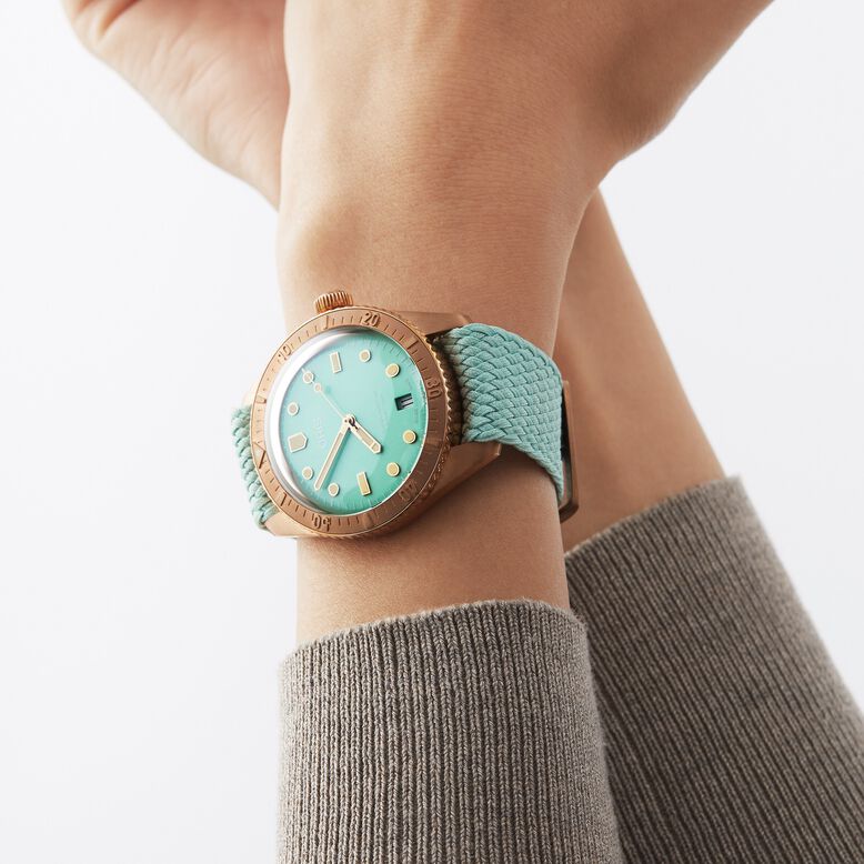 Divers Sixty-Five 38mm Cotton Candy Bronze Green Automatic Watch, , hi-res