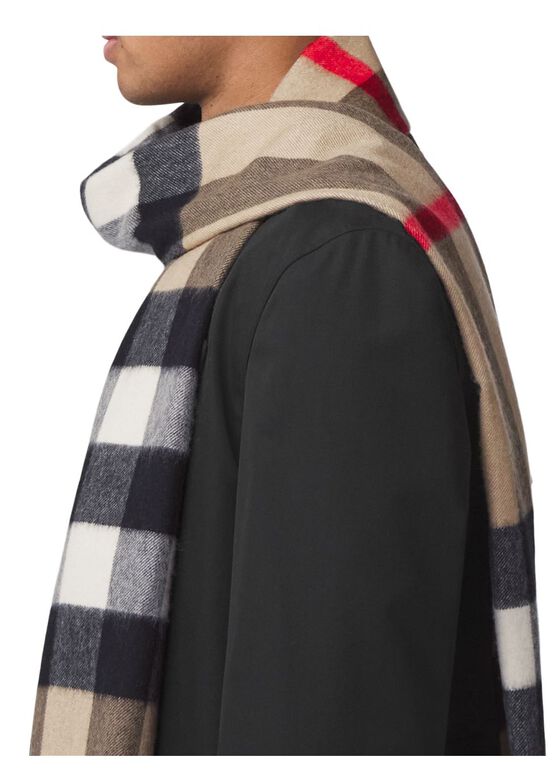 Check Cashmere Scarf, , hi-res