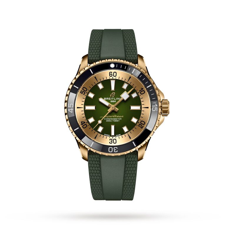 Superocean Automatic 42 Bronze Rubber Strap Watch, , hi-res