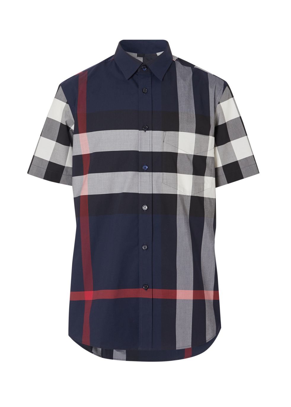 Stretch Cotton Poplin Shirt Tops 