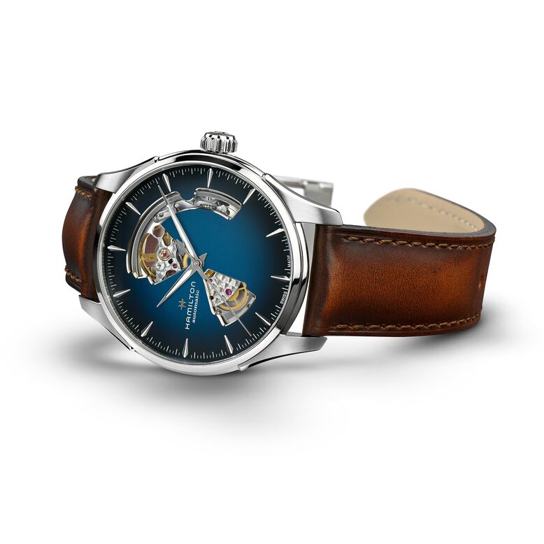 Jazzmaster Open Heart 40mm Mens Watch Blue, , hi-res