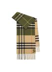 Contrast Check Cashmere Scarf