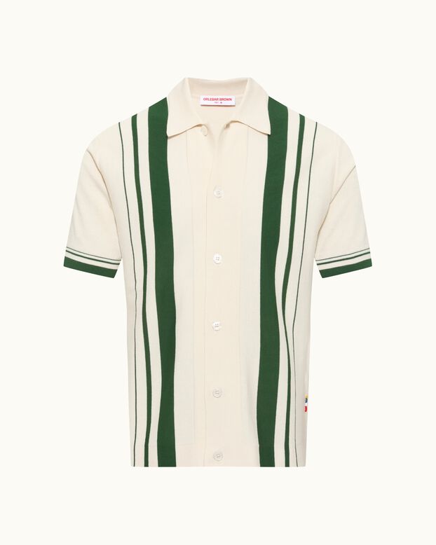 Tiernan Border Stripe White Sand/Tarragon Green, , hi-res