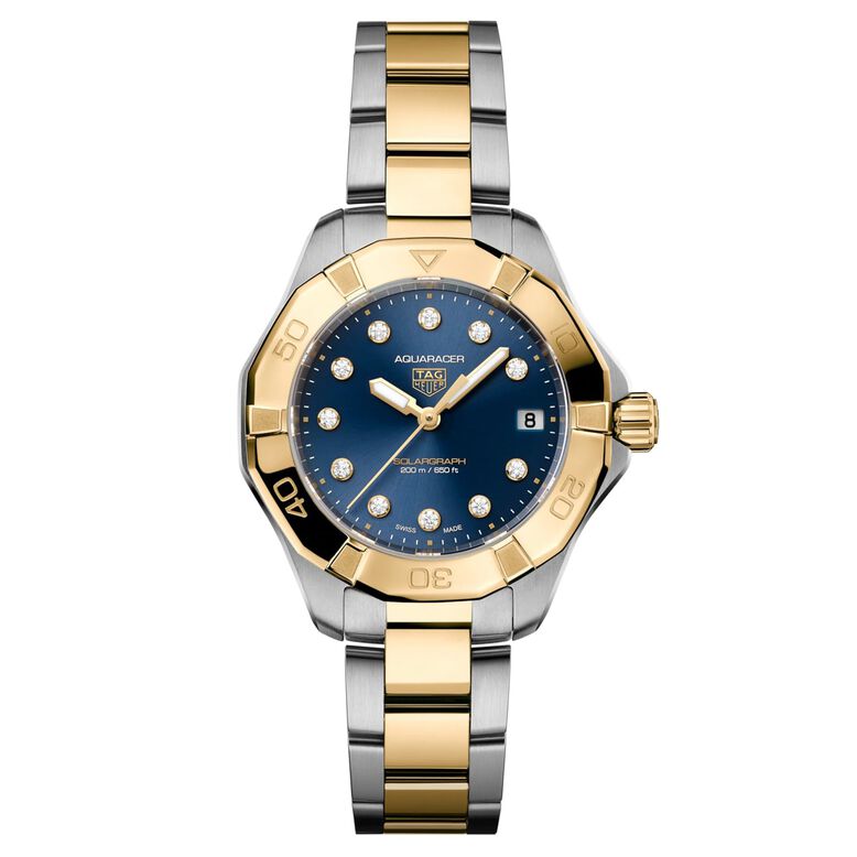 Aquaracer Professional 200 Solargraph 34mm Ladies Watch Blue, , hi-res