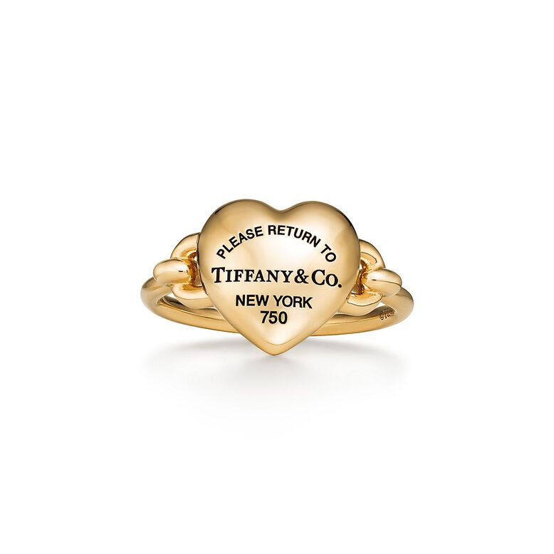 Return to Tiffany&trade; Full Heart Ring in Yellow Gold - Size 5 1/2, , hi-res