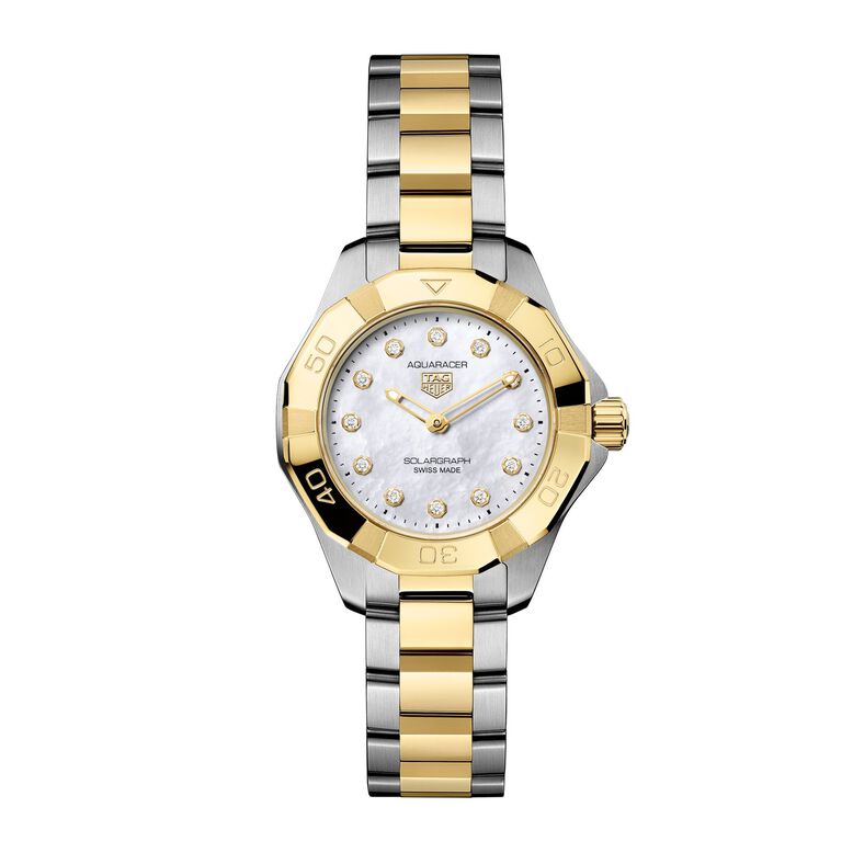 Aquaracer Professional 100 28mm Ladies Watch 18k Yellow Gold, , hi-res