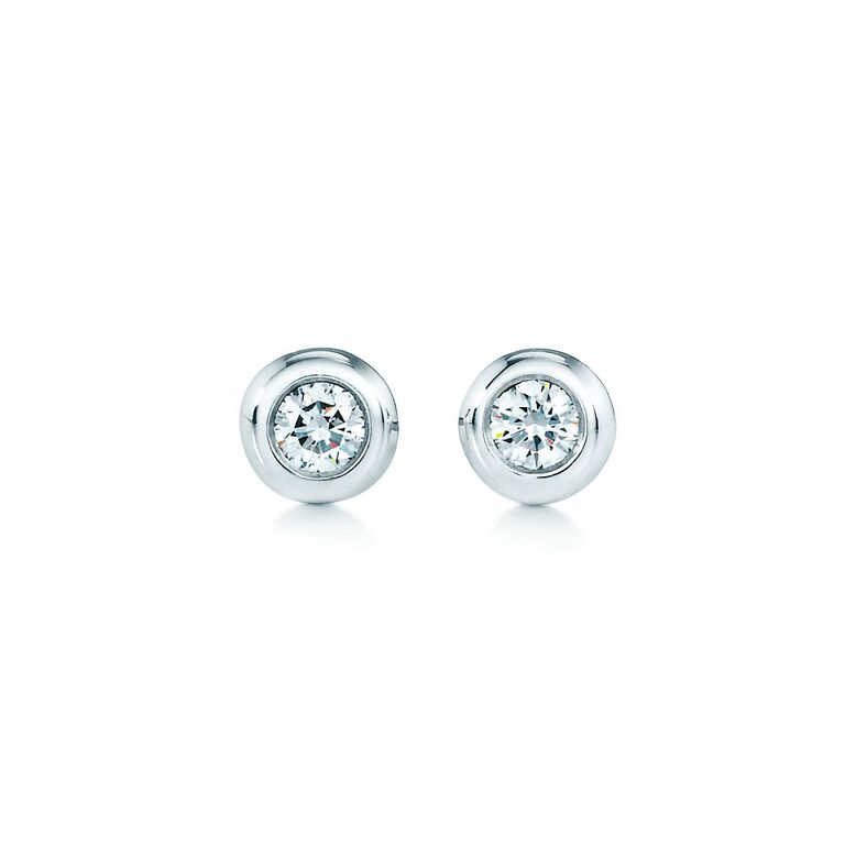 Elsa Peretti&reg; Diamonds by the Yard&reg; earrings in sterling silver. - Size .06, , hi-res