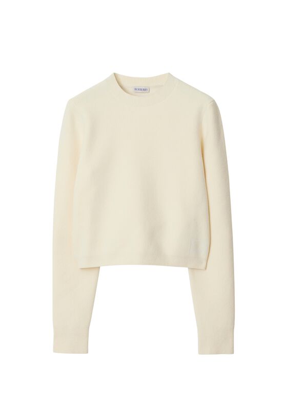 Cotton Wool Blend Sweater, , hi-res