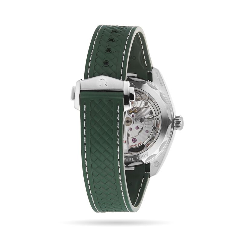 Seamaster Aqua Terra 150m Co Axial Master Chronometer GMT Worldtimer 43mm Mens Watch Green Rubber, , hi-res