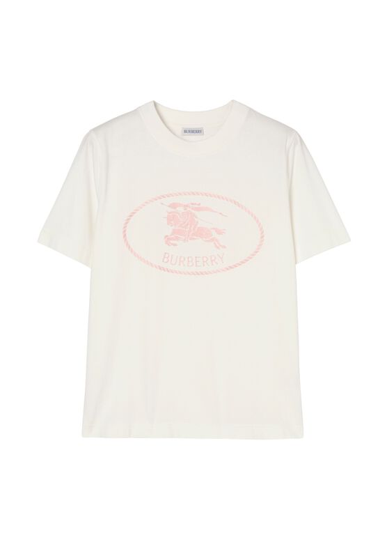 Knight Stamp Cotton T-shirt, , hi-res