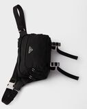 Re-Nylon and leather shoulder bag, , hi-res