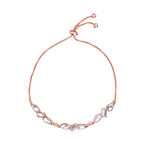 Trinity Gem Toggle Bracelet In Rose Gold - Rose Gold