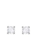 Attract Round Pierced Earrings - Silver