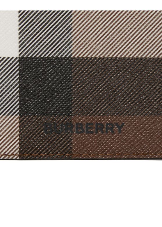 Check and Leather Passport Holder, , hi-res