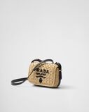 Crochet and leather shoulder bag, , hi-res