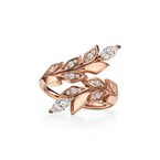 Tiffany Victoria® Vine Bypass Ring in Rose Gold with Diamonds - Size 5