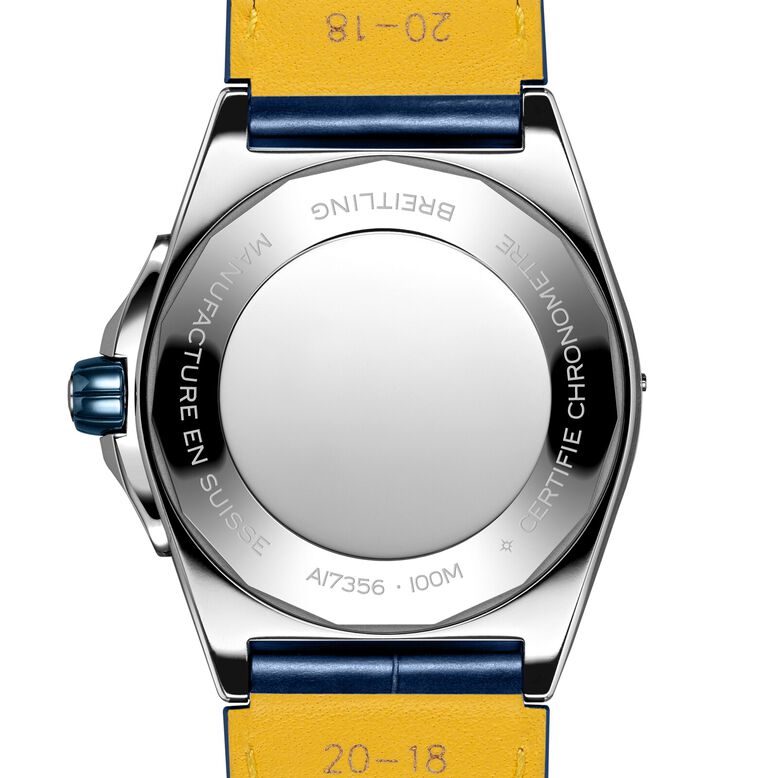 Super Chronomat Automatic 38 Blue Leather Strap Watch, , hi-res