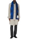 Wide Check Wool Silk Scarf, , hi-res