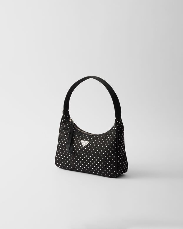 Prada Re-Edition Re-Nylon mini bag with studs, , hi-res